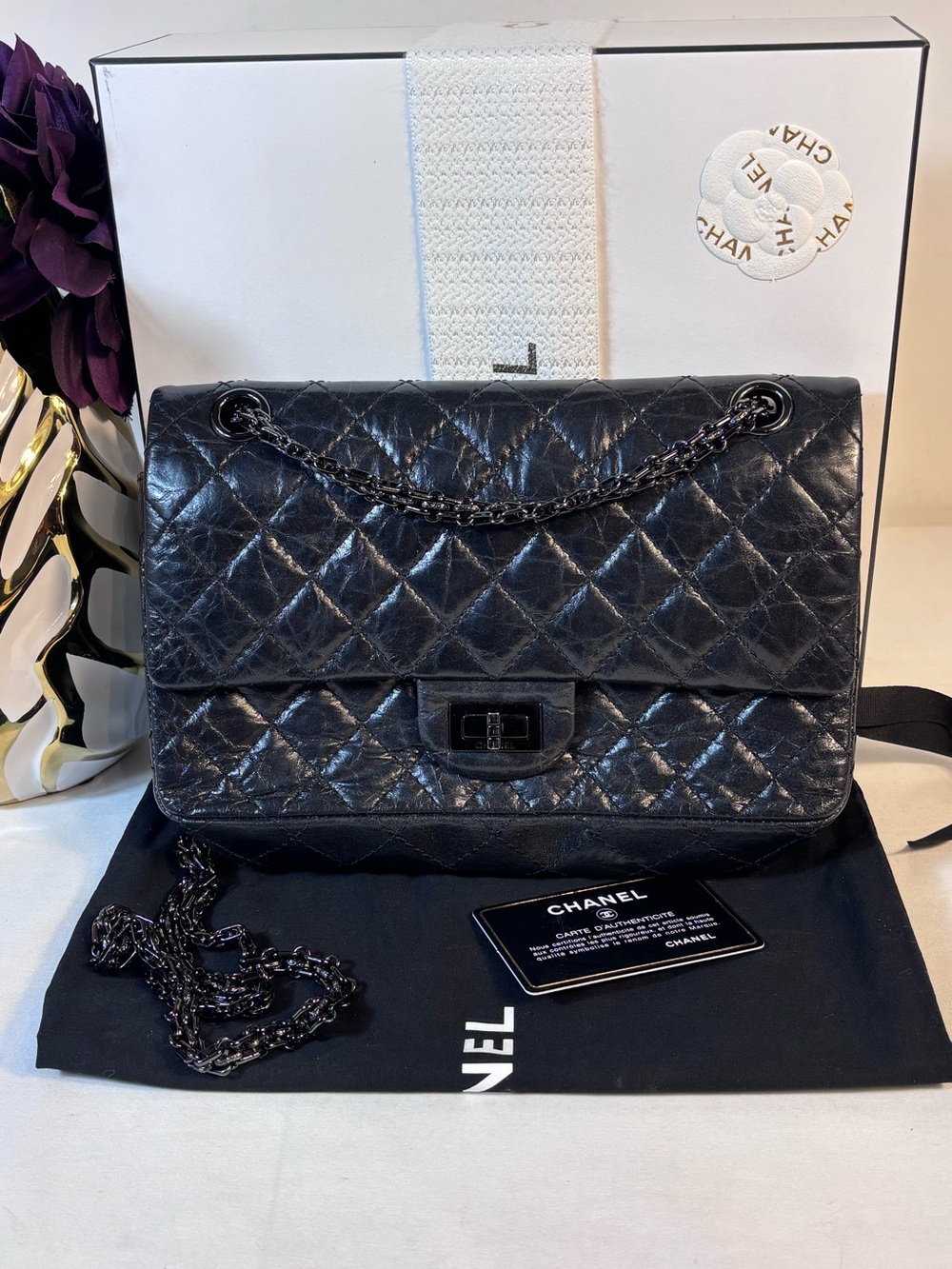 Chanel Reissue Double Flap Black Small